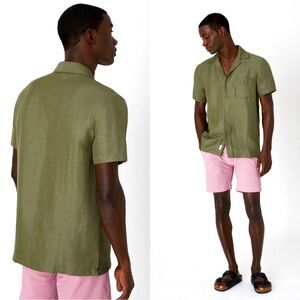 ONIA VACATION SHIRT SOLID MEN COLOR DEEP SAGE SIZE L